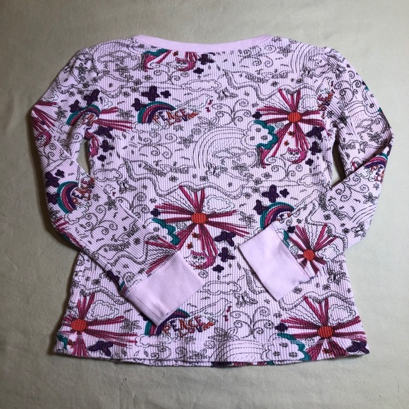 Old Navy Peace Love Design Girls Thermal Top - Picture 3 of 5